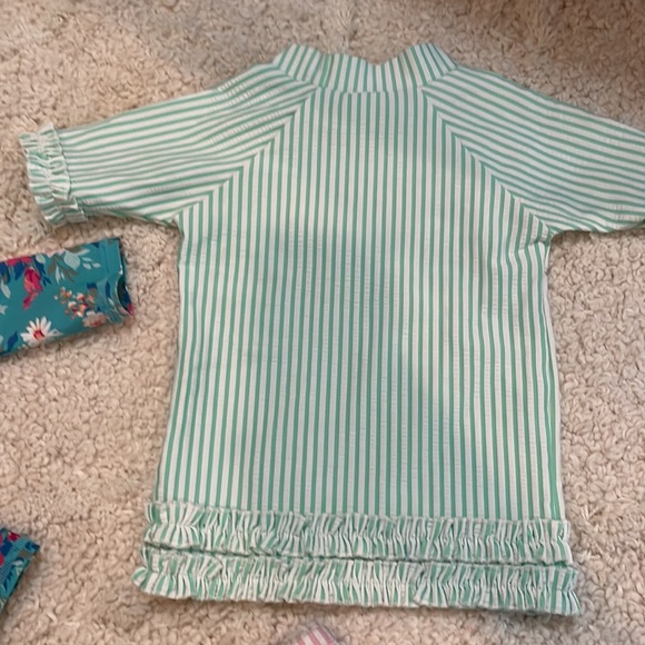 Ruffle butts swim suits. 1 bottom, 2 mix and match tops. Size 2T - Picture 2 of 4